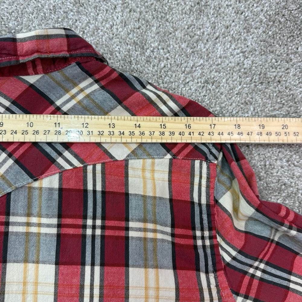Salt Valley Long‎ Sleeve Pearl Snap Western Button Front Shirt Mens Large Plaid - Picture 6 of 12